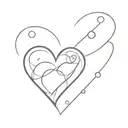 heart candy tattoo design idea