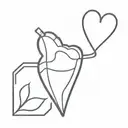 heart candy tattoo design idea