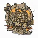 ww1 trenches  tattoo design idea
