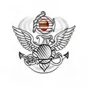 Marine corps tattoo design idea