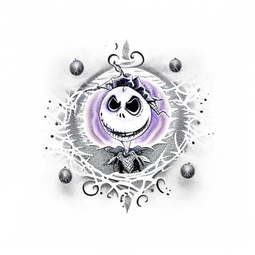 nightmare before christmas tattoo design idea
