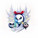 nightmare before christmas tattoo design idea