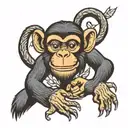 Monkey tattoo design idea