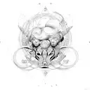 gemini zodiac tattoo design idea