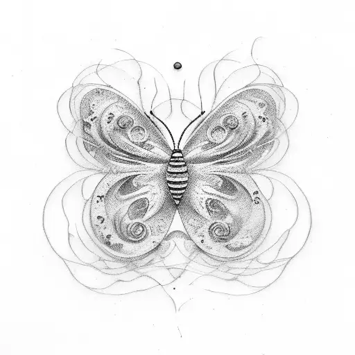 semicolon butterfly tattoo design idea