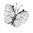 semicolon butterfly broken wing tattoo design idea