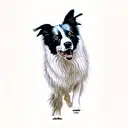a border collie tattoo design idea