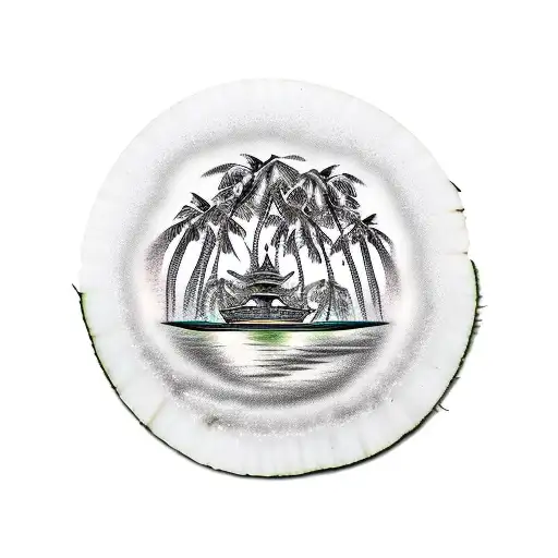 goa kerala sunset beach backwaters boats coconut trees church temple tattoo design idea