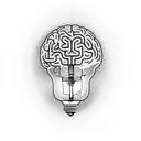lightbulb with brain inside tattoo design idea