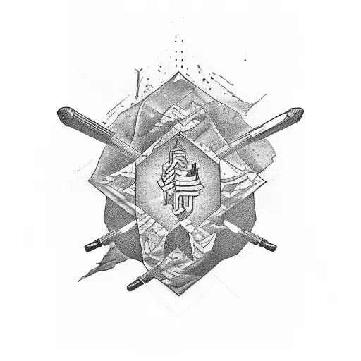  words Psalm 144 .1 Praise be to the LORD my Rock, who trains my hands for war, my fingers for battle with a cool design tattoo design idea