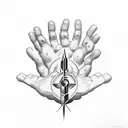  words Psalm 144 .1 Praise be to the LORD my Rock, who trains my hands for war, my fingers for battle with a cool design tattoo design idea