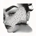 A dreamy illusion of elegant eyebrows tattoo design idea