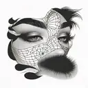 A dreamy illusion of elegant eyebrows tattoo design idea