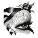 A dreamy illusion of elegant eyebrows tattoo design idea