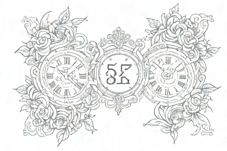 Incorporate Roman numerals representing special day 5 Feb 2024 tattoo design idea