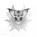 gothic style sleeve with snakes, a moth and mandala pattern tattoo design idea