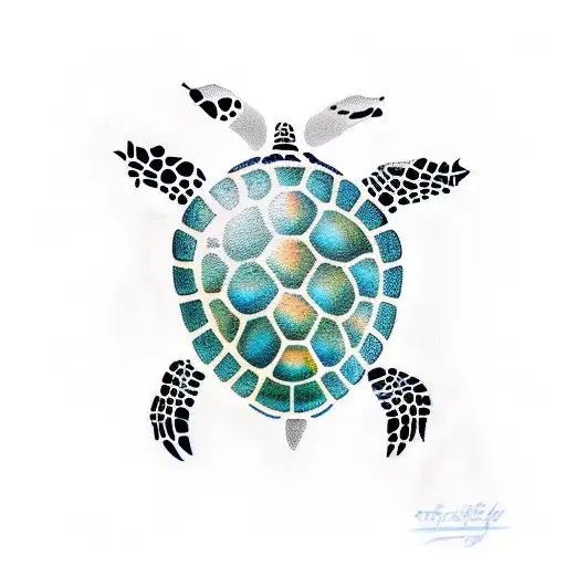 sea turtle  tattoo design idea