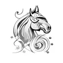 viking horse tattoo design idea