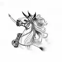viking horse tattoo design idea