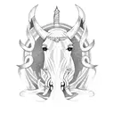 viking horse tattoo design idea