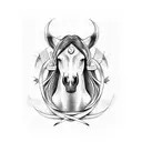 viking horse tattoo design idea