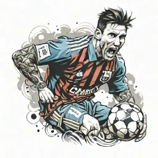 messi 10 tattoo design idea