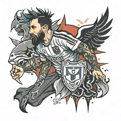 messi tattoo design idea