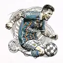 messi 10 tattoo design idea