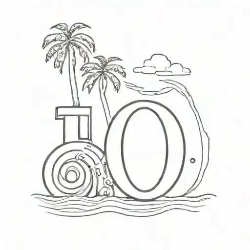 Barbados outline with number 42 hitchhikers guide tattoo design idea