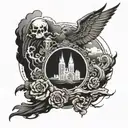 psalm 23:4 lighting storm tattoo design idea