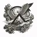 psalm 23:4 lighting storm tattoo design idea