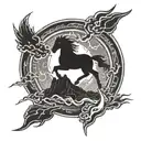 psalm 23:4 lighting storm tattoo design idea