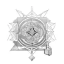 time travel tattoo design idea