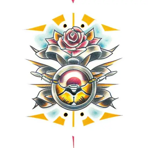 happy bumblebee tattoo design idea