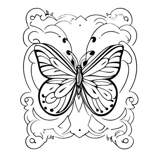 meerkat and butterfly tattoo design idea