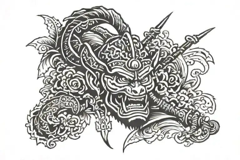 only  script saying ronin tattoo design idea