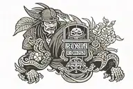 only  script saying ronin tattoo design idea
