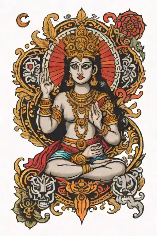 Hindu mythology tattoo design idea