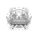 a last supper tattoo design idea