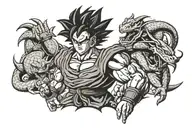 dragonball boo tattoo design idea