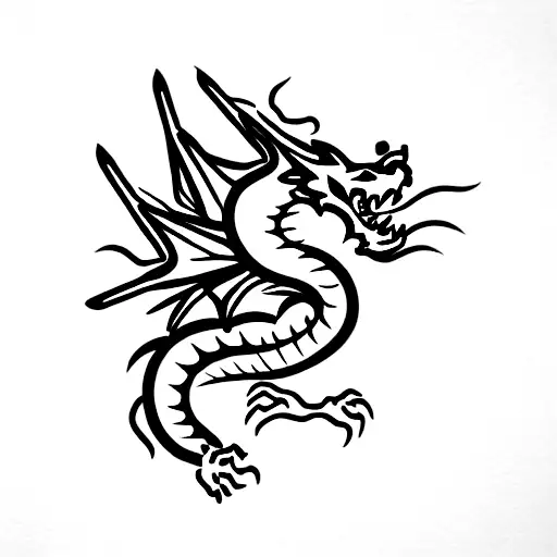 Dragon chino tattoo design idea