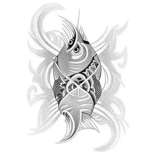 angelfish tattoo design idea