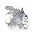 angelfish tattoo design idea