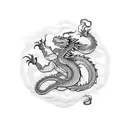 dragon turtle shellback tattoo design idea