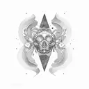 timer with 9 & 25 tattoo design idea