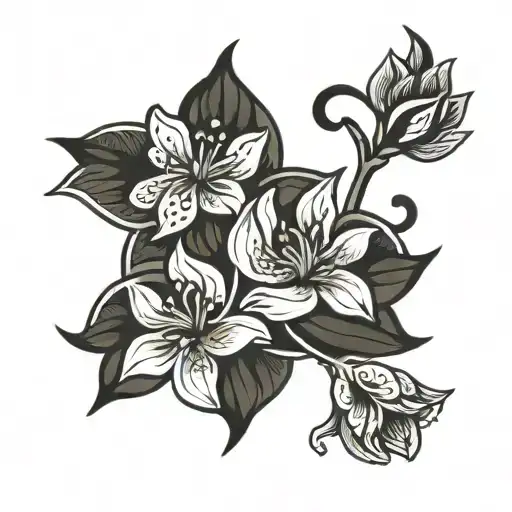 NEDA symbol with flowers tattoo design idea