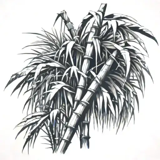 sugar cane bush  tattoo design idea