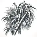 sugar cane bush  tattoo design idea