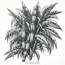 sugar cane bush  tattoo design idea