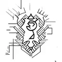 A software developer coding on a communist flag tattoo design idea